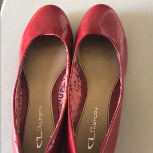 Claundry red shoes womens